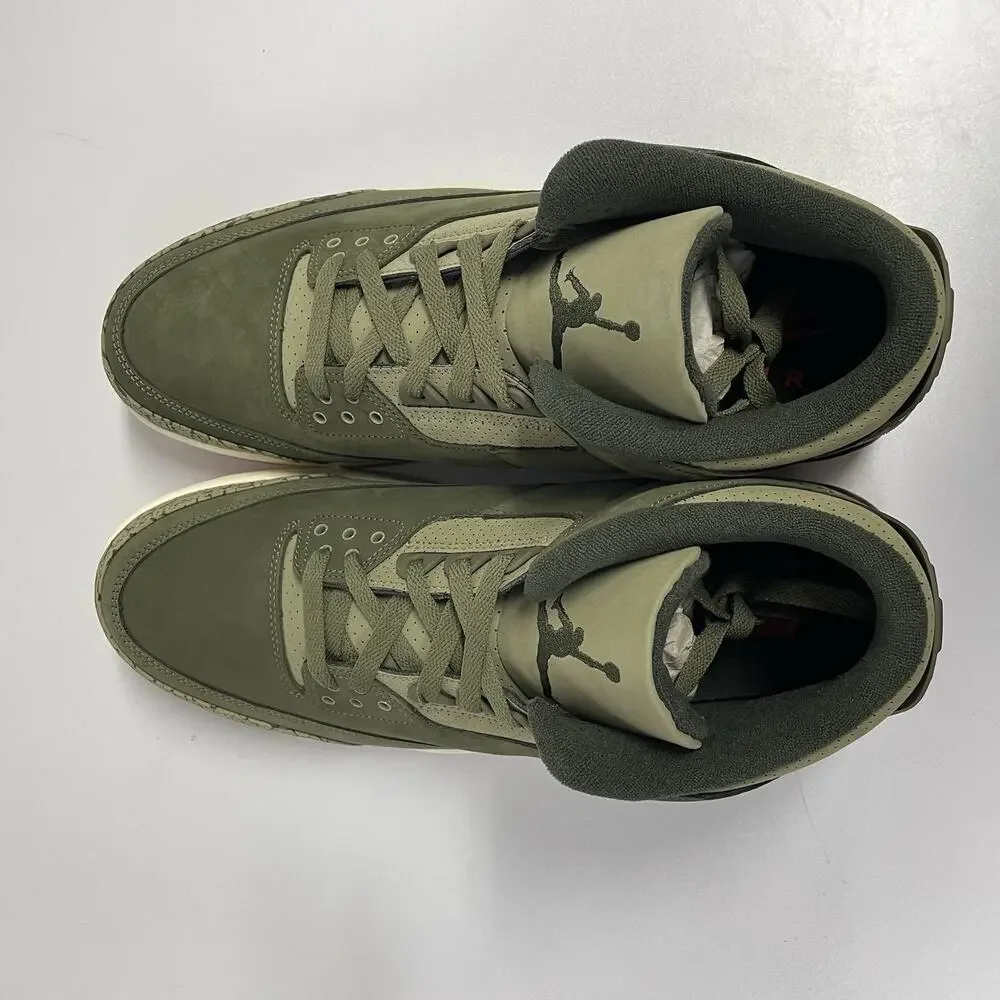 Air Jordan 3 Retro Family Affair DN3707 202 Size 12 Army Green Gum Bottom Olive